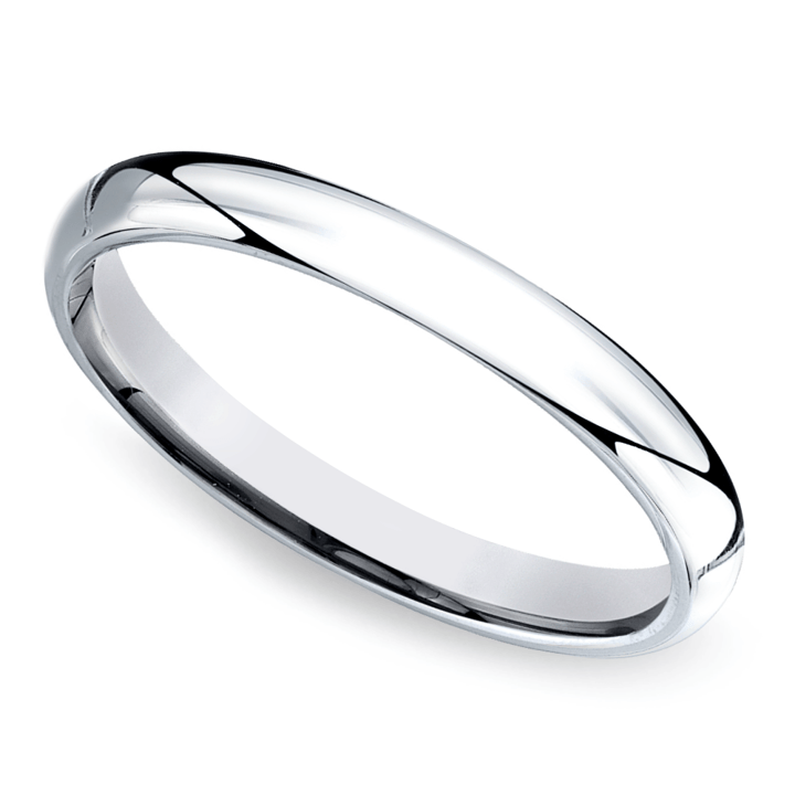 3 Mm Mid Weight Wedding Ring For Men In Platinum