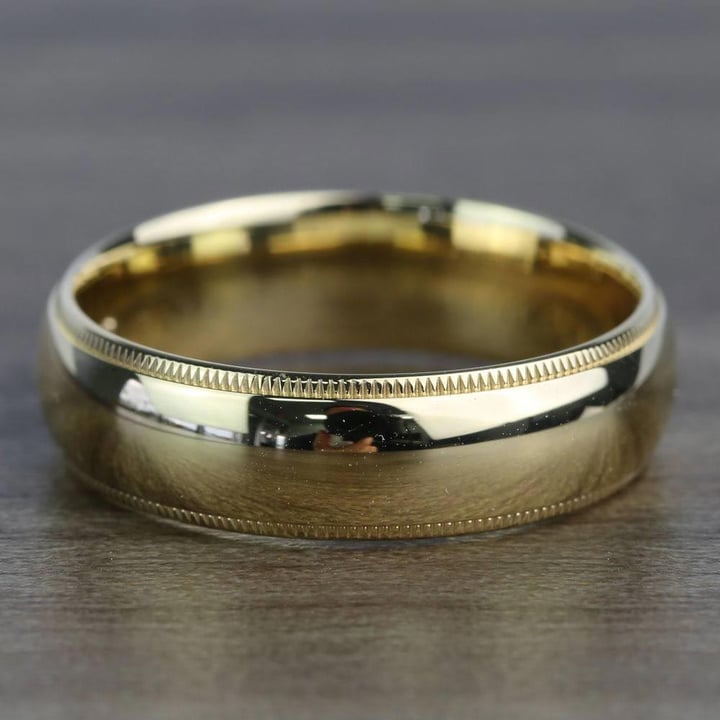 Milgrain comfort deals fit wedding ring