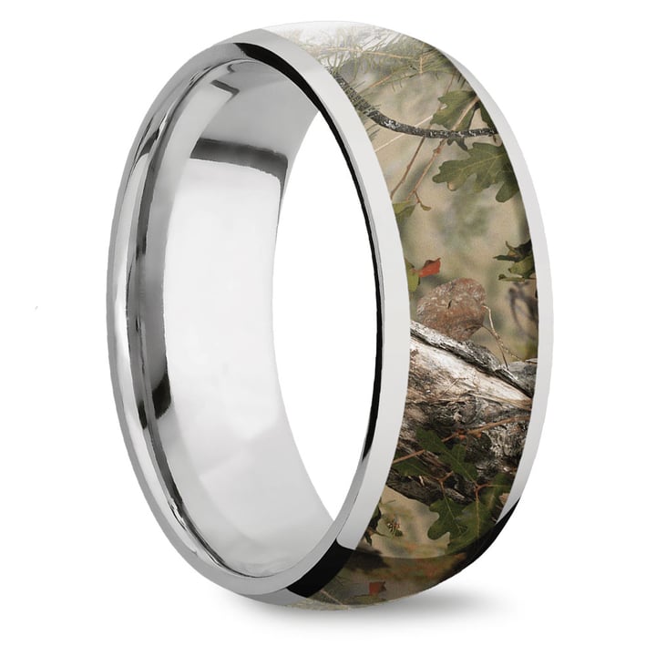 Mountain Range - Realtree Camo Ring For Men In Titanium