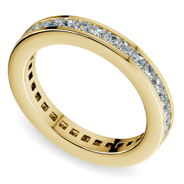 Princess Channel Eternity Ring in Yellow Gold (1 3/4 ctw)