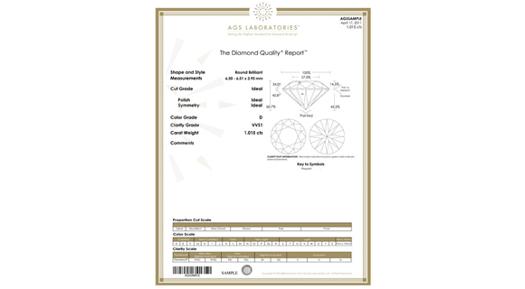 Ags on sale diamond certification