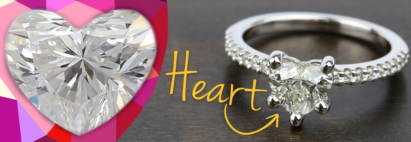 Platinum Heart Shape Diamond Set Lotus Engagement Ring - PRS0409 - Steven  Stone