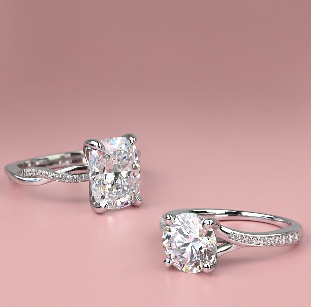 Sterling Silver Engagement Rings Simulated Diamond Anniversary Unique  Wedding Rings Fine Jewelry - Rings - AliExpress