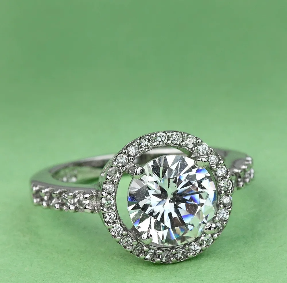 2.8 Carat Diamond Engagement Ring, 14K White Gold, Round Engagement Ring,  Pave Style Engagement Ring, Diamond Ring, Diamond, Free Shipping - Etsy