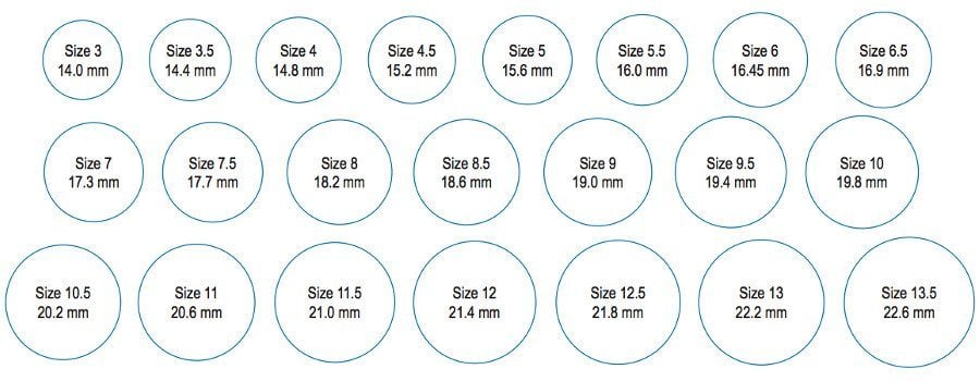 How to Measure Ring Size - Ring Size Chart - MOSUO Fine Jewelry