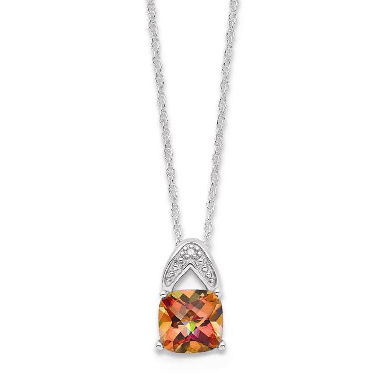 Topaz Gem & Diamond Necklace