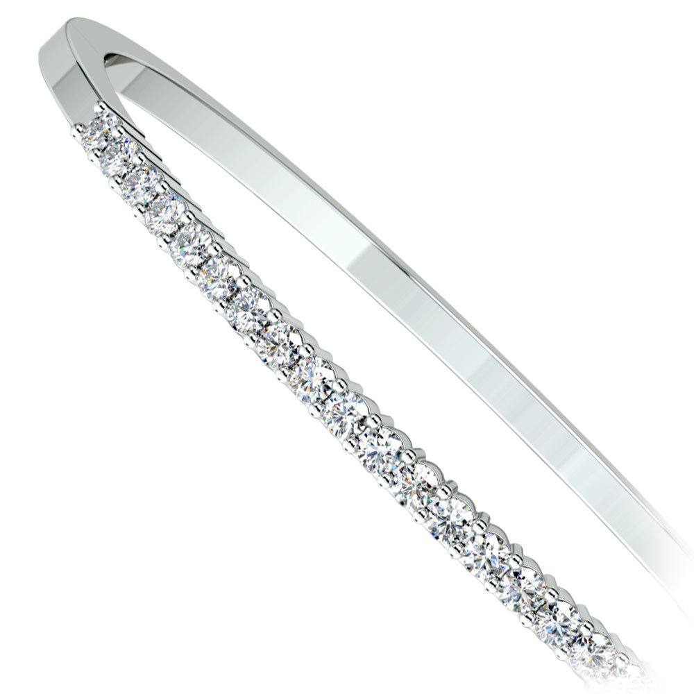 14k White Gold Diamond Bangle Bracelet 1 12 Ctw 2794