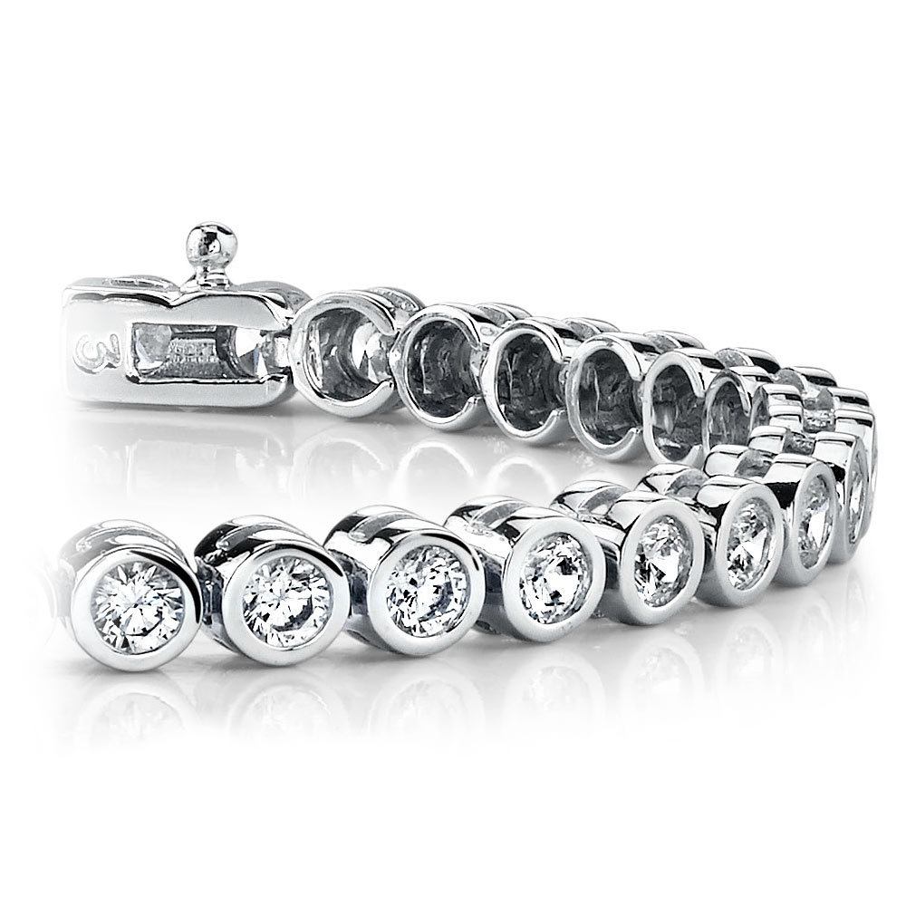 bezel set diamond tennis bracelet