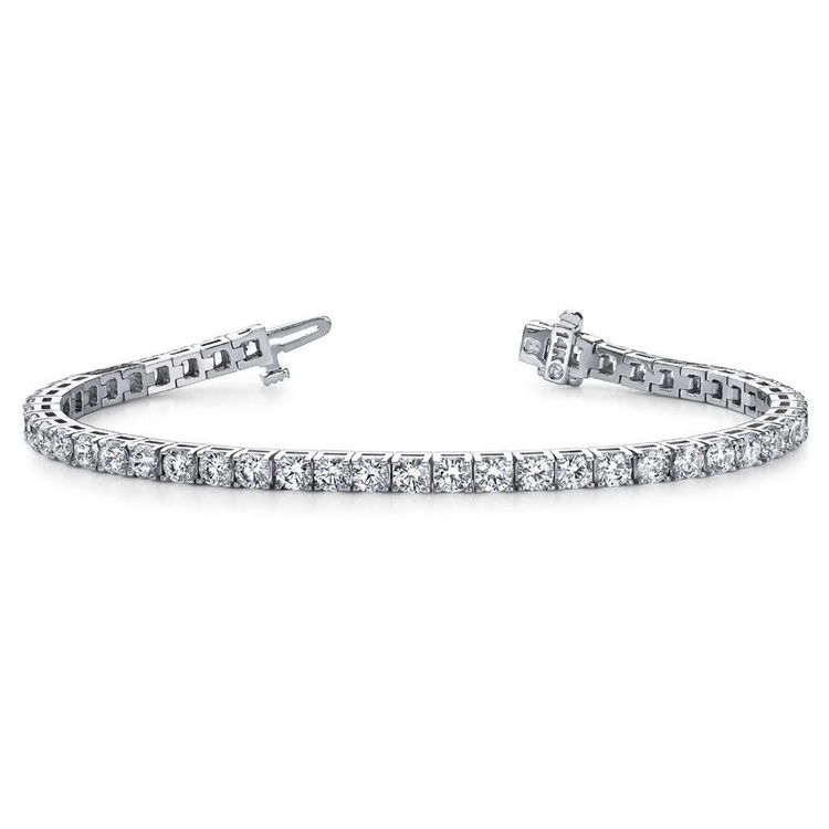 Classic Diamond Bracelet In White Gold 5 Carat 3806