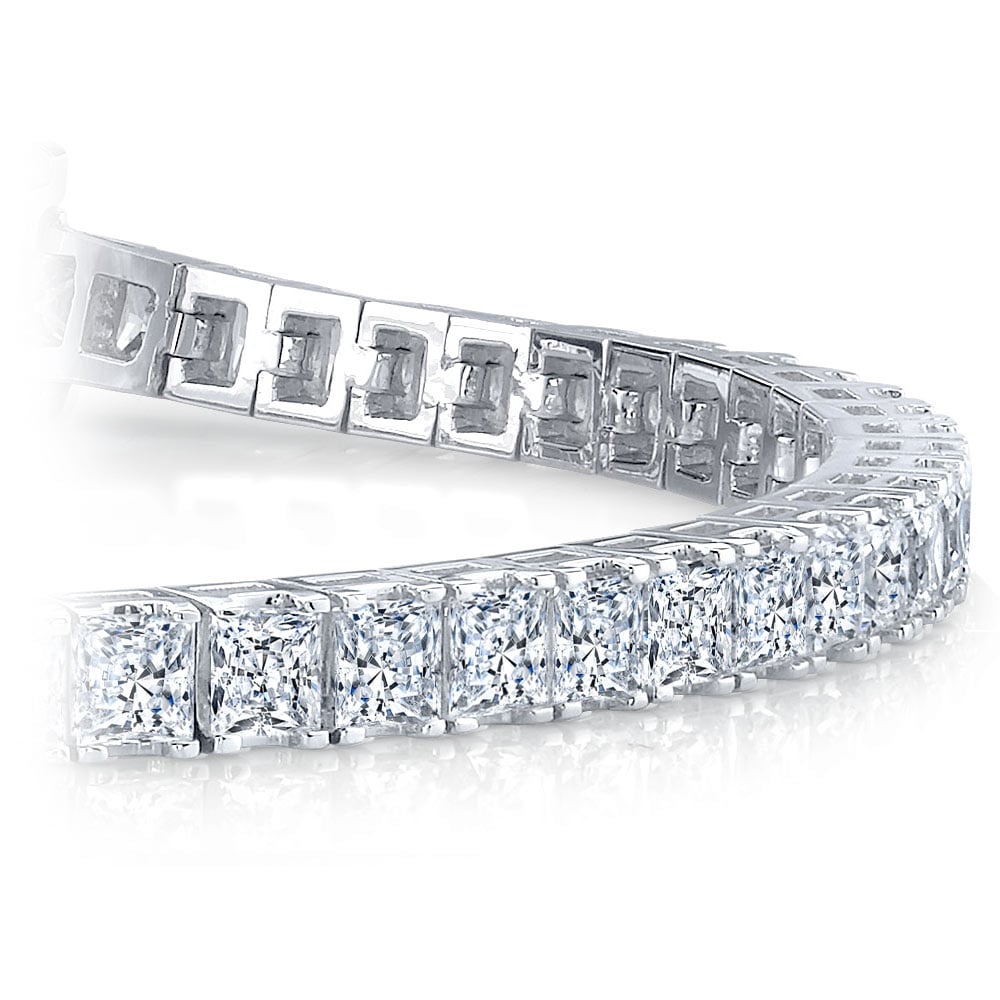 Platinum Diamond Bracelet with 190 Princess Cut Diamonds 26.70 ct. |  World's Best