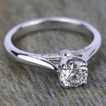 Surprise Diamond Engagement Ring In White Gold