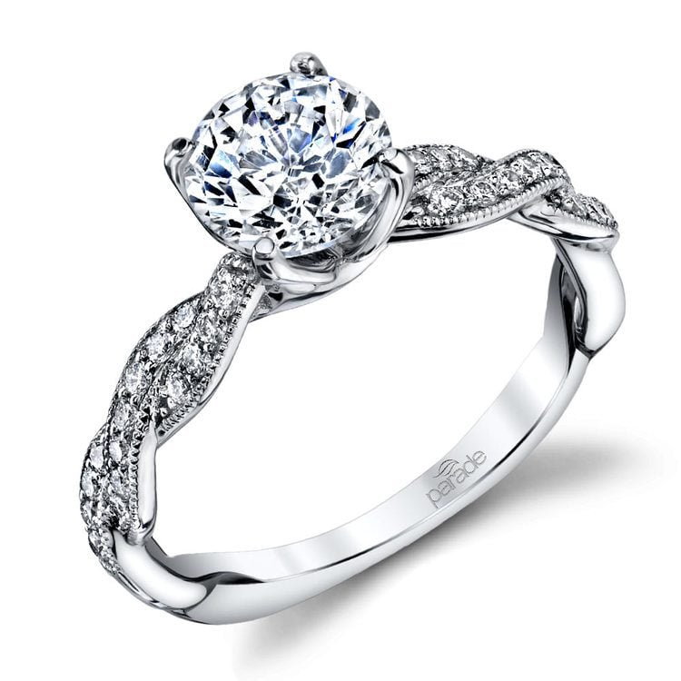 Modern Twist Lyria Crown Diamond Engagement Ring White Gold R3568 1 