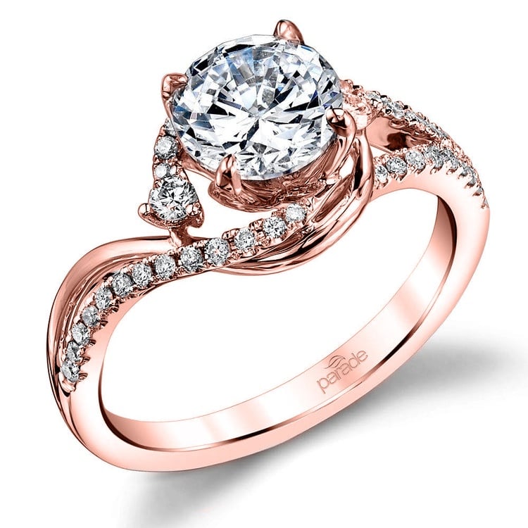 Rose Design Diamond Ring 6