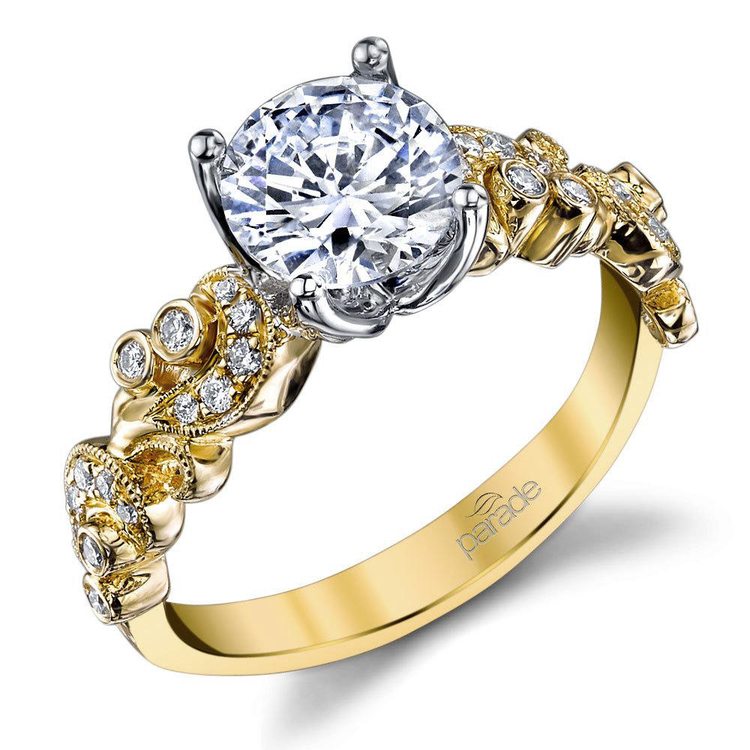 Vintage Yellow Gold Diamond Engagement Rings 4