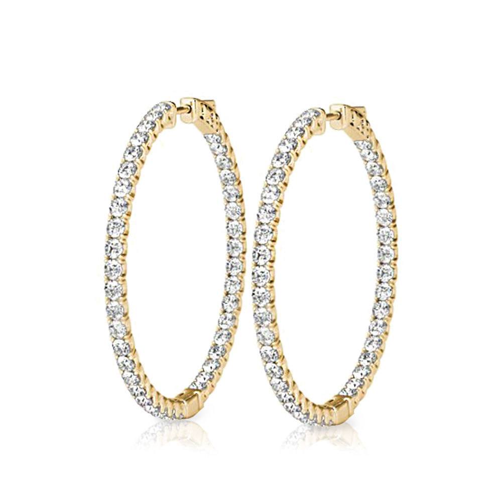 diamond hoops yellow gold