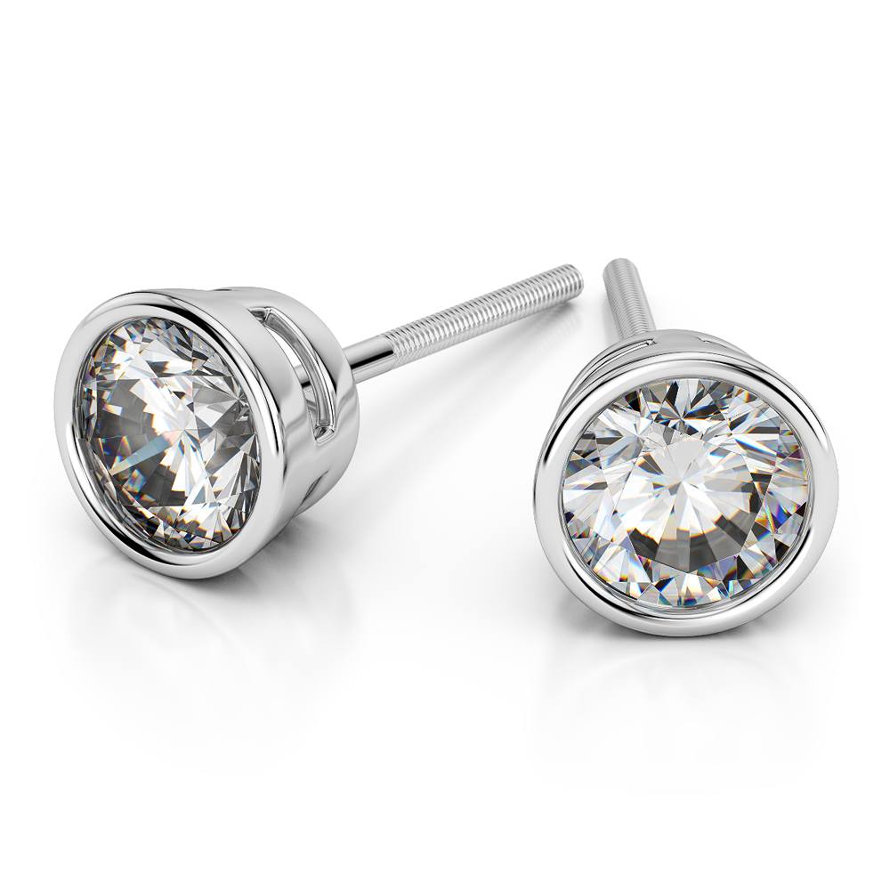 2 carat diamond earrings platinum