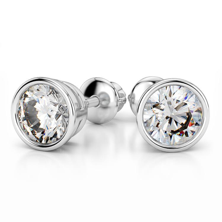 Bezel Earring Settings in Platinum