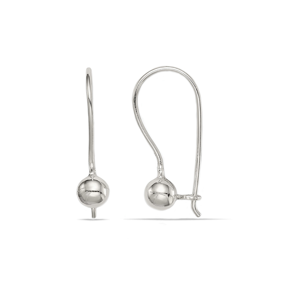 Sterling Silver Ball Drop Earrings - Polished Silver