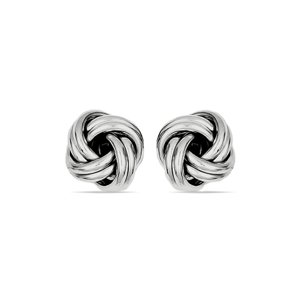 Love Knot Earrings In Classic Silver