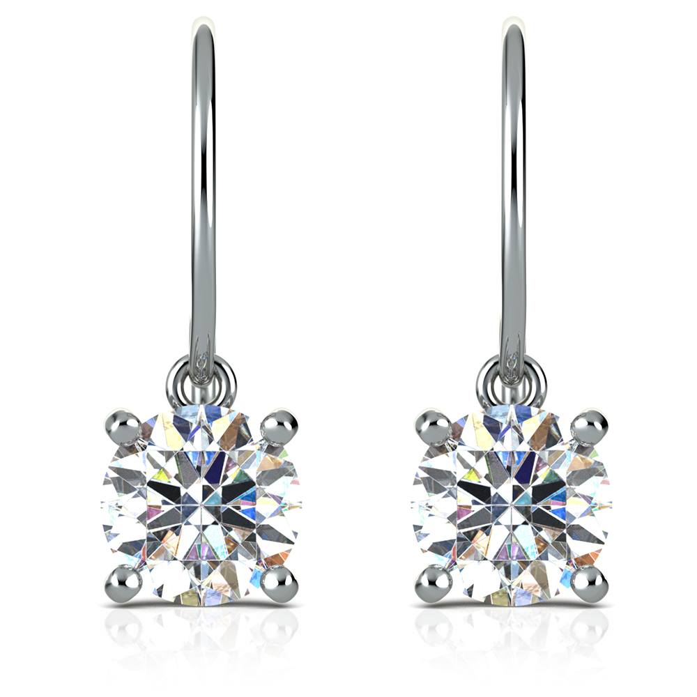 french wire diamond earrings