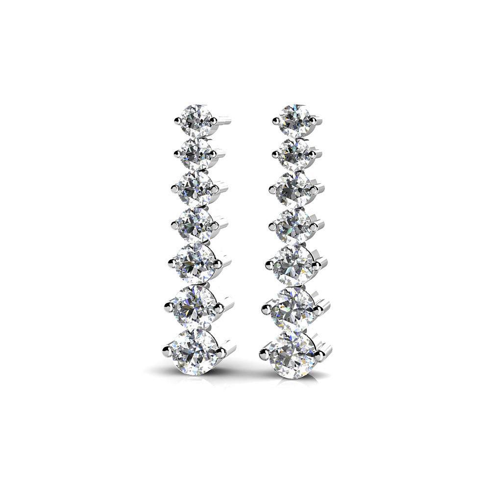 1 carat diamond drop earrings