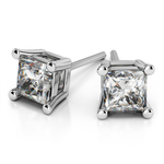 Princess Diamond Stud Earrings in White Gold (2 ctw)