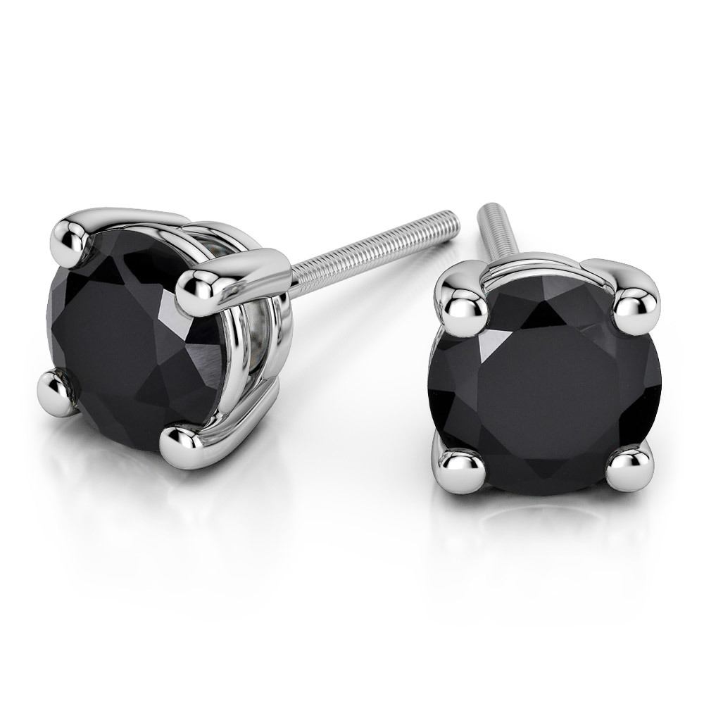 3ct black diamond earrings