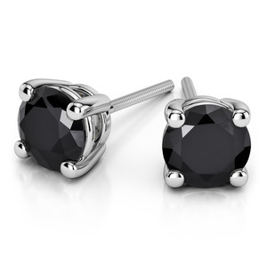 black diamond ear rings