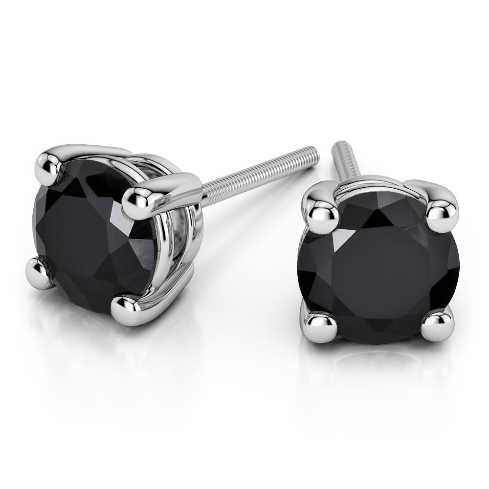 genuine black diamond earrings