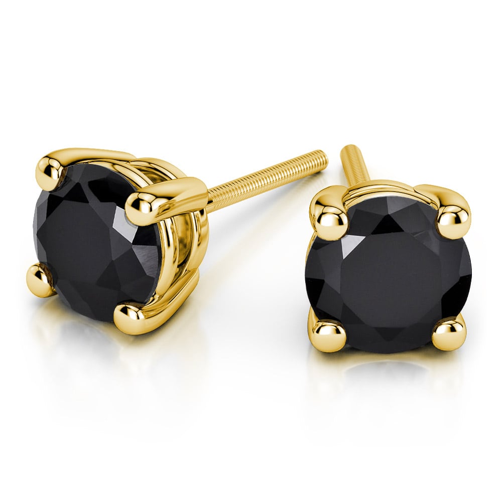 New Retro Gold Black Earrings Letter O Fashion Lady Hollow Diamond Earring