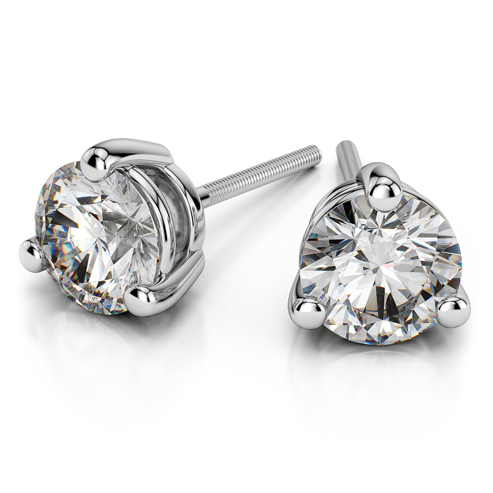 ideal cut diamond stud earrings