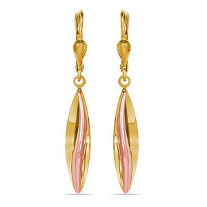 dangle gold earrings yellow drop hook tone rose teardrop shepherd