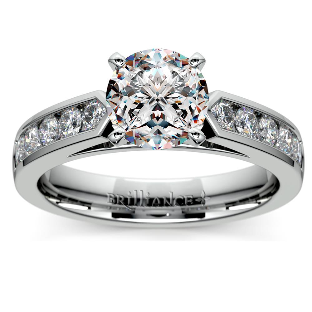 channel set diamond wedding ring