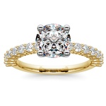 Shared Prong Diamond Engagement Ring in Yellow Gold (1/2 ctw)