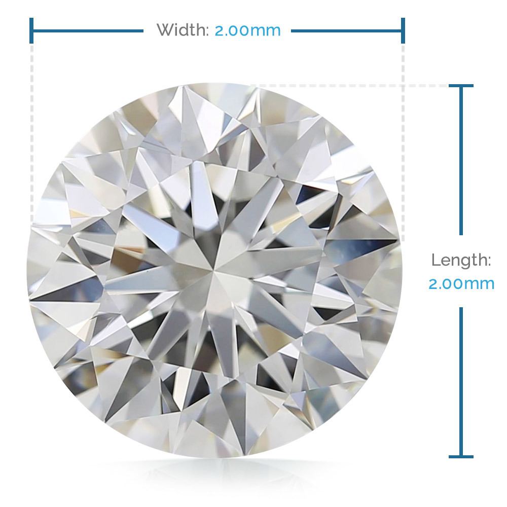 2mm round diamond