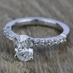 Shared Prong Diamond Engagement Ring in Platinum (1/3 ctw)