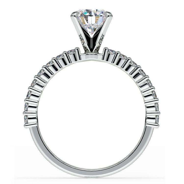 Shared Prong Diamond Engagement Ring in Platinum (1/3 ctw)