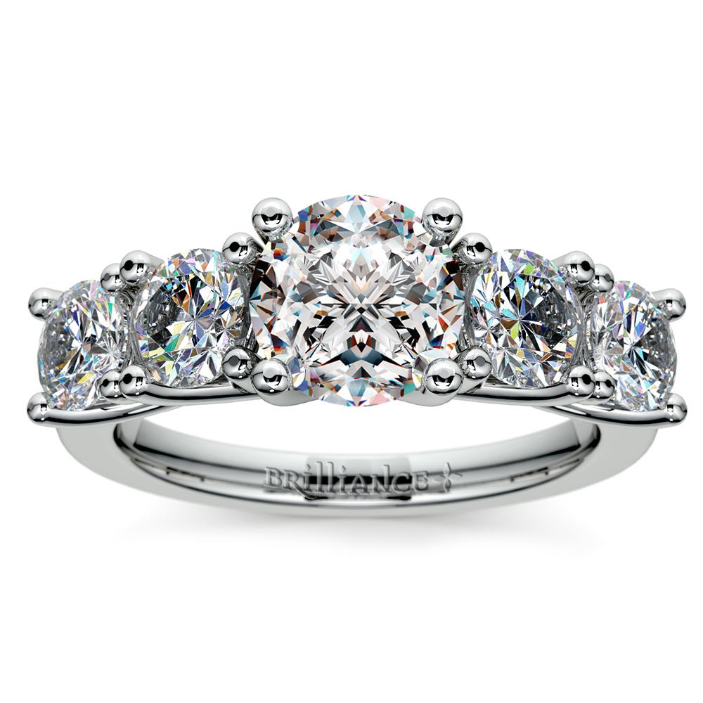 five diamond wedding ring