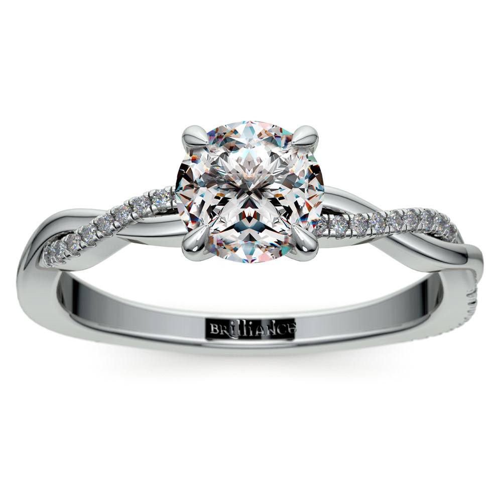 diamond engagement rings twisted band