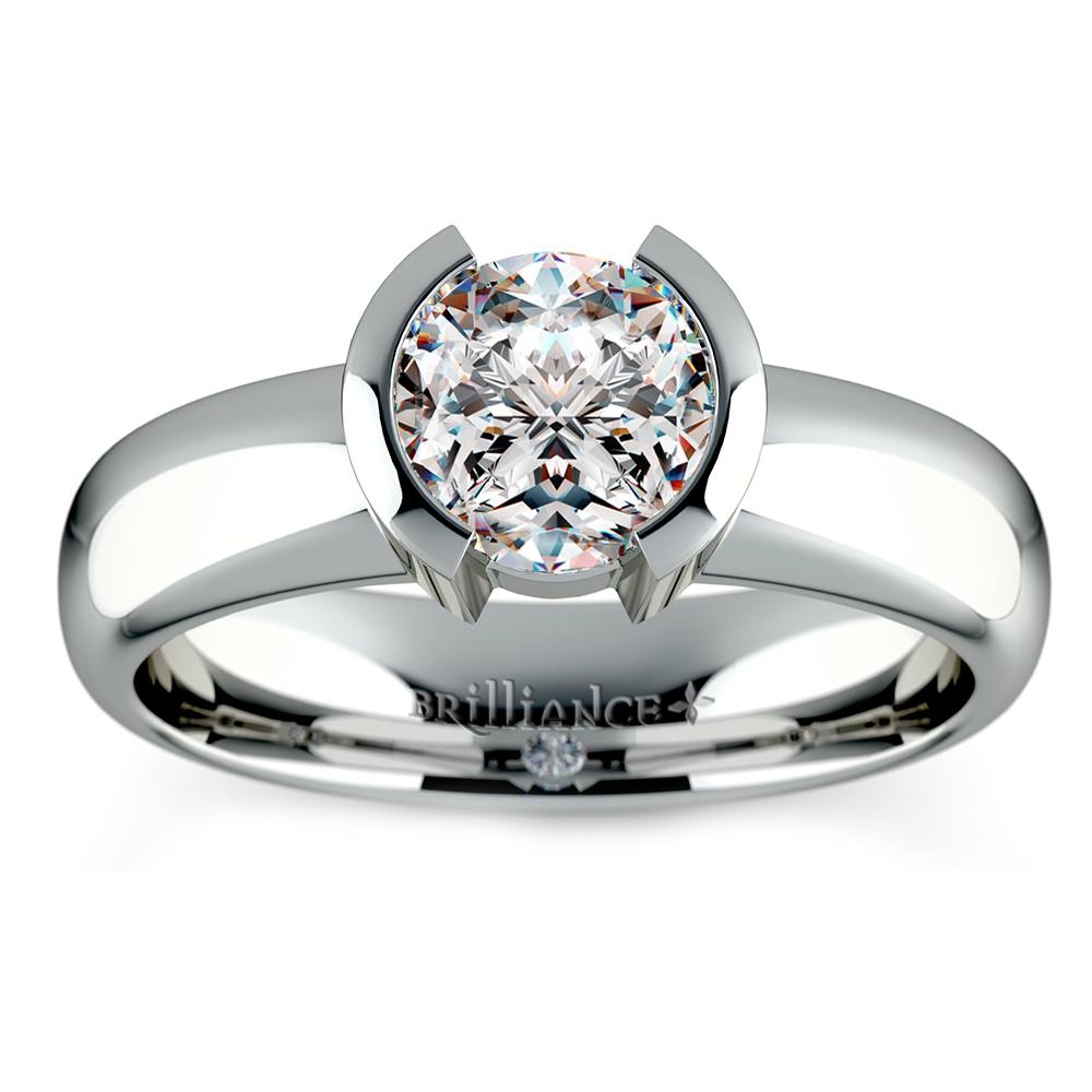 semi bezel diamond ring