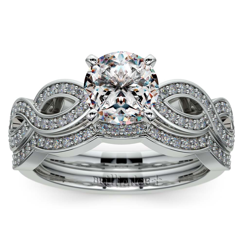 Miabella Women's 1-3/8 Carat T.W. Black Diamond Infinity Wedding Ring Set  in 10kt White Gold - Walmart.com
