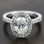 Platinum Delicate Halo Engagement Ring Setting