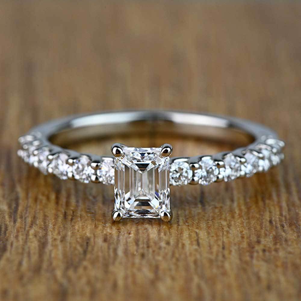 White Gold Trellis Diamond Ring