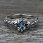 Platinum Halo Ribbon Diamond Engagement Ring Setting