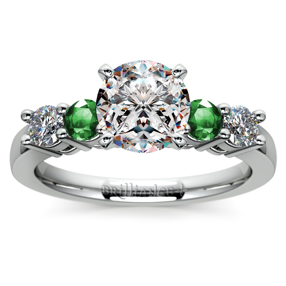 Round Diamond \u0026 Emerald Gemstone 
