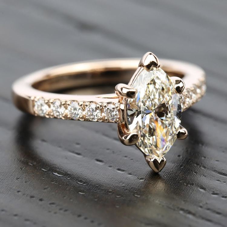 Trellis Diamond Engagement Ring in Rose Gold