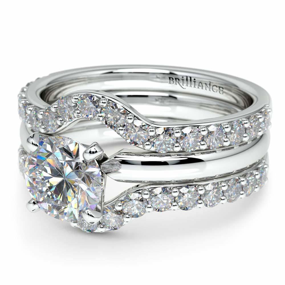 Wedding Ring Wrap Set In Platinum Platinum Ring Enhancer