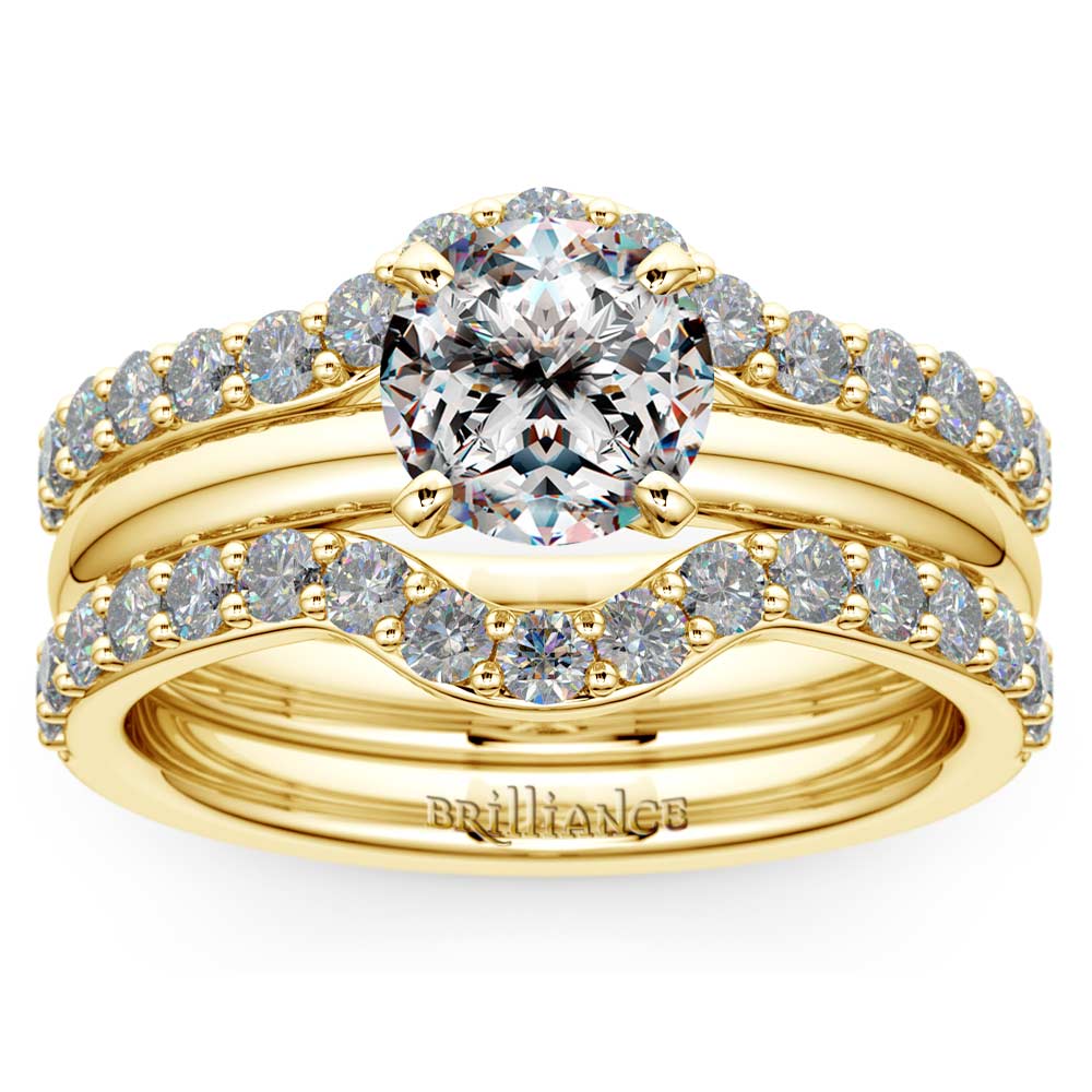 Yellow Gold Wedding Ring Wrap Set | Gold Ring Enhancer