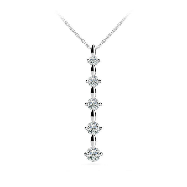 diamond pendant drop necklace