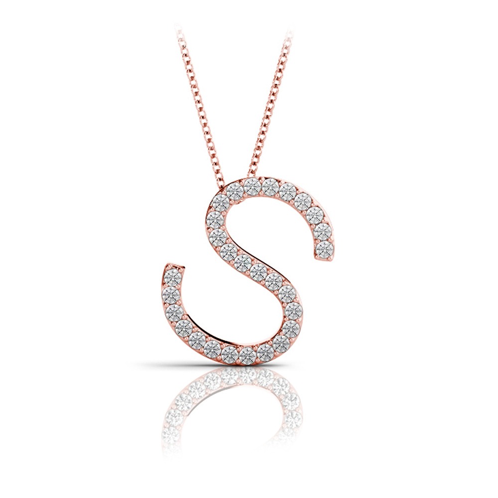 Diamond Initial Necklace - S